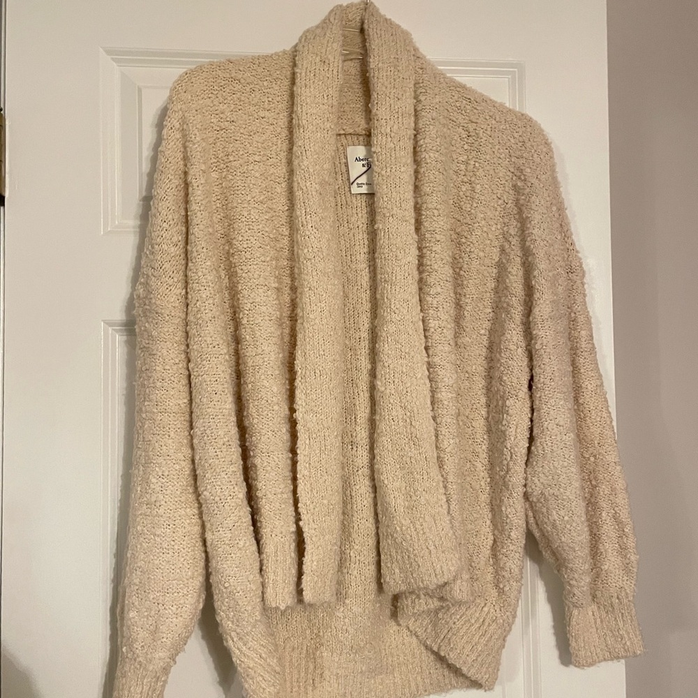 Abercrombie & Fitch Cream Cardigan Sweater